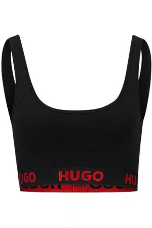 HUGO BOSS Braletka z elastycznej tkaniny z paskiem z logo