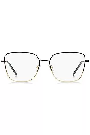 HUGO BOSS Lekkie stalowe oprawki z detalami w stylu ombré