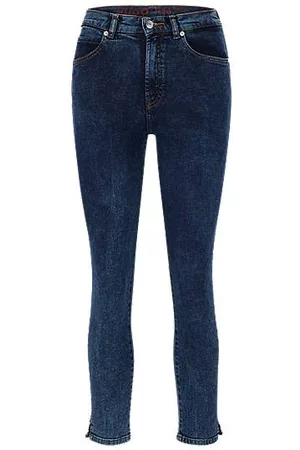 HUGO BOSS Jeansy o wąskim kroju, z elastycznego denimu, z rozciętymi mankietami