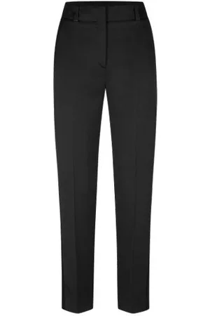 HUGO BOSS High-waisted regular-fit tuxedo trousers with side stripes
