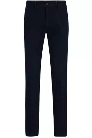 HUGO BOSS Chinosy o regularnym kroju z mieszanki elastycznej bawełny z gabardyną