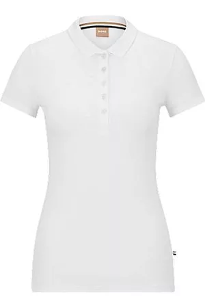 HUGO BOSS Koszulka polo z piki bawełnianej z detalem z logo