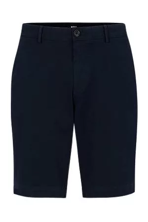 HUGO BOSS Szorty o wąskim kroju z gabardyny bawełnianej ze stretchem