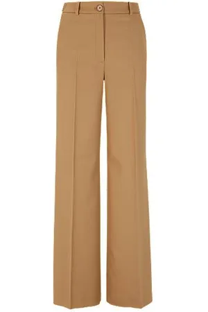HUGO BOSS Kobieta Spodnie Eleganckie - Relaxed-fit formal trousers in a stretch-wool blend