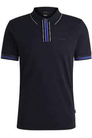HUGO BOSS Koszulka polo z bawełny interlock z kontrastowymi obszyciami