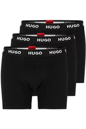 HUGO BOSS Zestaw trzech par bokserek z elastycznej bawełny z logo na gumce