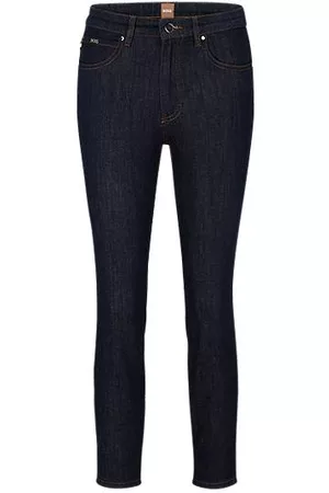 HUGO BOSS Jeansy o wąskim kroju ze skróconymi nogawkami z denimu ze streczem w odcieniu Stay Indigo