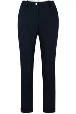 HUGO BOSS Regular-fit trousers in stretch-cotton twill