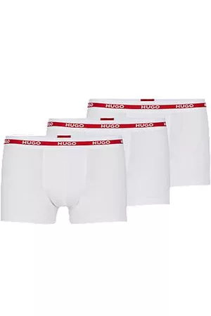 HUGO BOSS Trzypak bokserek z bawełny ze stretchem z logo na ściągaczu