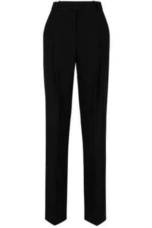 HUGO BOSS Kobieta Proste Nogawki - Regular-fit trousers with front pleats