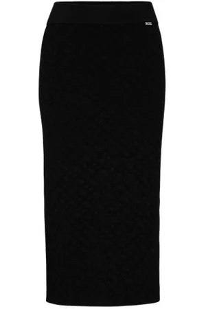 HUGO BOSS Spódnica z dzianinowego żakardu