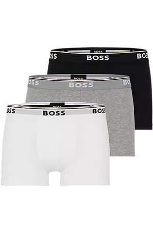 HUGO BOSS Trzypak bokserek z elastycznej bawełny z gumką z logo