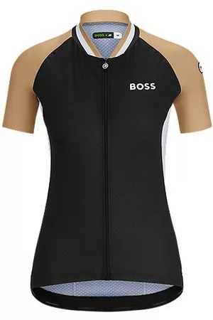 HUGO BOSS X ASSOS — koszulka z dżerseju z trzema kieszeniami tylnymi, filtrem UPF 50+ i logo