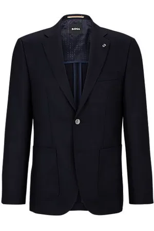 HUGO BOSS Kurtka o regularnym kroju z wełny dziewiczej z mikrowzorem