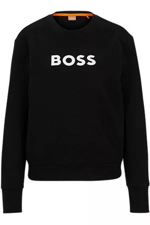 HUGO BOSS Bluza z bawełny dresowej z kontrastowym logo
