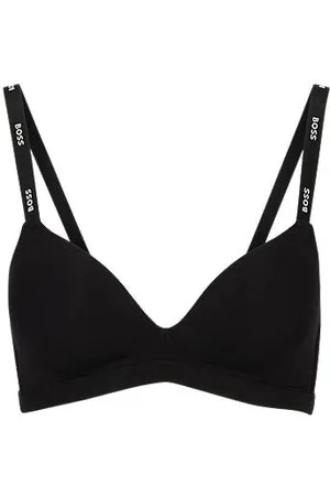 HUGO BOSS Trójkątny biustonosz z elastycznego dżerseju z ramiączkami z logo