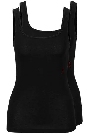HUGO BOSS Dwupak podkoszulków z elastycznej bawełny ozdobionych logo