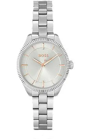 HUGO BOSS Zegarek w srebrnym odcieniu z bransoletą z ogniw
