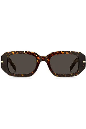 HUGO BOSS Okulary przeciwsłoneczne z octanu z monogramowym wzorem