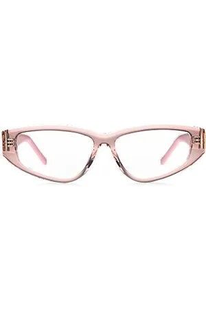 HUGO BOSS Oprawki okularów z różowego acetatu z trójwymiarowym monogramem