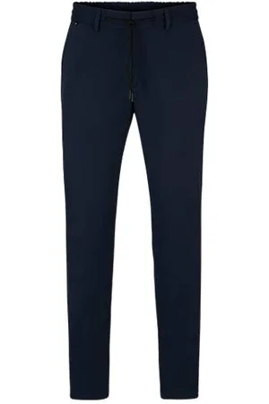HUGO BOSS Spodnie o wąskim kroju z dżerseju z funkcjonalnym stretchem