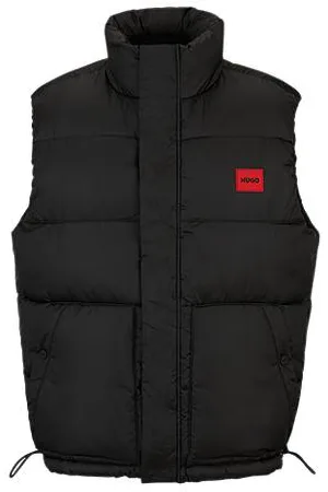 HUGO BOSS Hydrofobowa kamizelka z czerwoną naszywką z logo