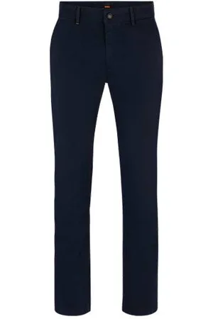 HUGO BOSS Chinosy o wąskim kroju z satyny bawełnianej ze stretchem