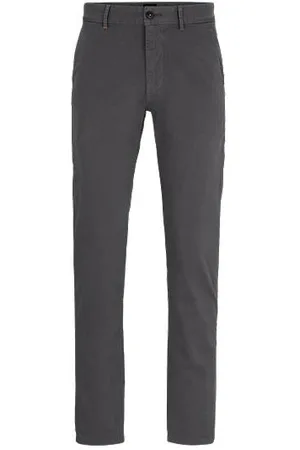 HUGO BOSS Chinosy o wąskim kroju z satyny bawełnianej ze stretchem