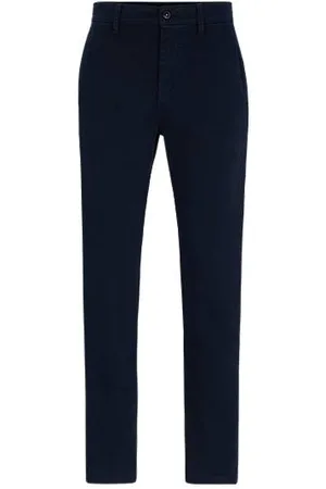 HUGO BOSS Chinosy o zwężanym kroju z satyny bawełnianej ze stretchem