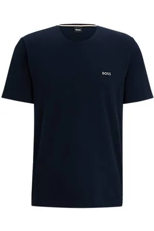 HUGO BOSS Koszulka z elastycznej bawełny z wyszywanym logo