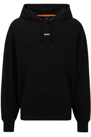 HUGO BOSS Bluza z kapturem z bawełny dresowej z kontrastowym logo