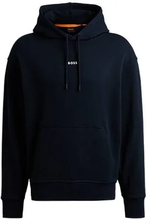 HUGO BOSS Bluza z kapturem z bawełny dresowej z kontrastowym logo