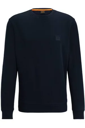 HUGO BOSS Bawełniana bluza o regularnym kroju z naszywką z logo