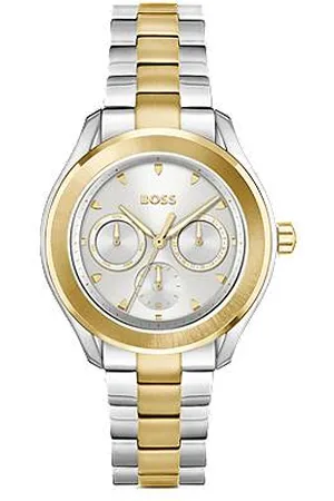 HUGO BOSS Bransoletka z ogniwami ze stali w złotym i srebrnym odcieniu