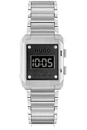 HUGO BOSS Zegarek cyfrowy z bransoletą z ogniw i czarną tarczą