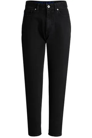 HUGO BOSS Jeansy mom z czarnego spranego denimu