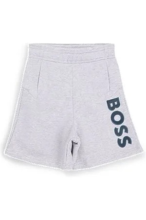 HUGO BOSS Dziecięce szorty polarowe z nadrukiem HD z logo