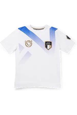 HUGO BOSS Koszulka dziecięca z grafiką w stylu degradé i logo