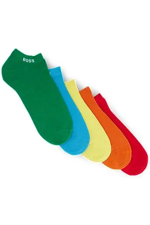 HUGO BOSS Pięciopak skarpet unisex do kostek z logo na mankietach