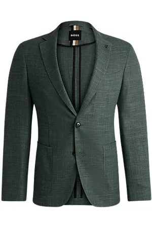 HUGO BOSS Marynarka o wąskim kroju z melanżowego elastycznego materiału