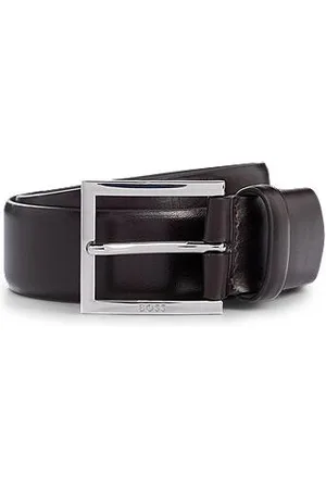 HUGO BOSS Skórzany pasek Dressletic z krytym, elastycznym elementem