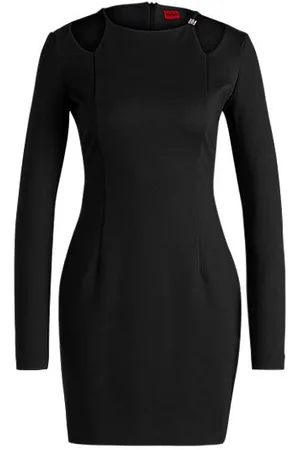 HUGO BOSS Obcisła sukienka mini z wycięciami