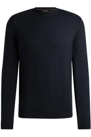 HUGO BOSS Sweter o regularnym kroju z wełny, jedwabiu i kaszmiru