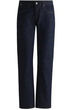 HUGO BOSS Jeansy o prostym kroju z komfortowego denimu ze stretchem w surowym niebieskim odcieniu