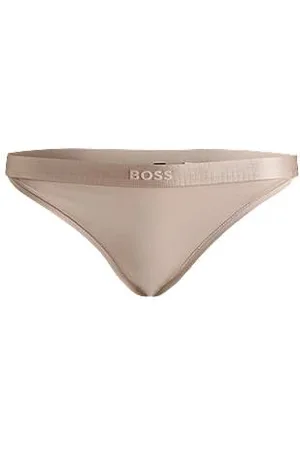 HUGO BOSS Slipy z mieszanki bawełny ze ściągaczem ozdobionym charakterystycznym logo