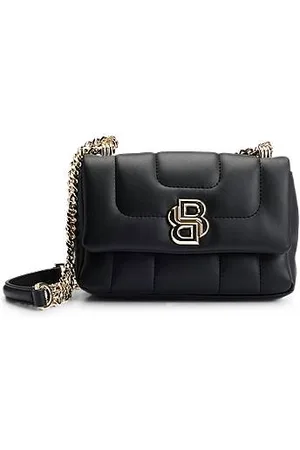 HUGO BOSS Pikowana torba na ramię z monogramem Double B