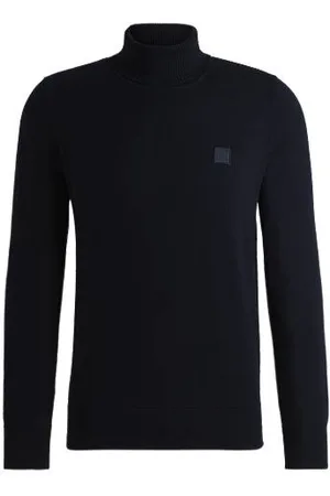 HUGO BOSS Sweter z golfem o regularnym kroju z bawełny i kaszmiru
