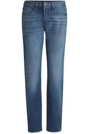 HUGO BOSS Jeansy o prostym kroju z komfortowego denimu ze stretchem w wyblakłym niebieskim kolorze.