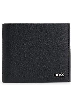 HUGO BOSS Portfel ze skóry licowej z literowym logo