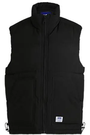 HUGO BOSS Hydrofobowa kamizelka z niebieską naszywką z logo